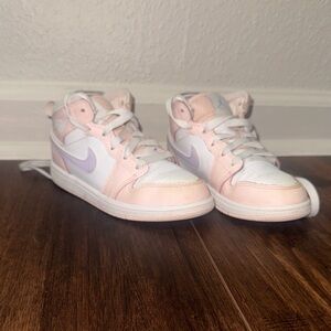 Air Jordan Kids Sneakers in Pink and White